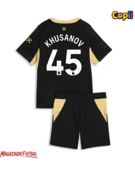 Manchester City Abdukodir Khusanov #45 Echipament de Fotbal Replică 2026-27 Copii Deplasare (+ Șorturi)